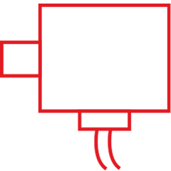 红色插头、插座和端子座图标